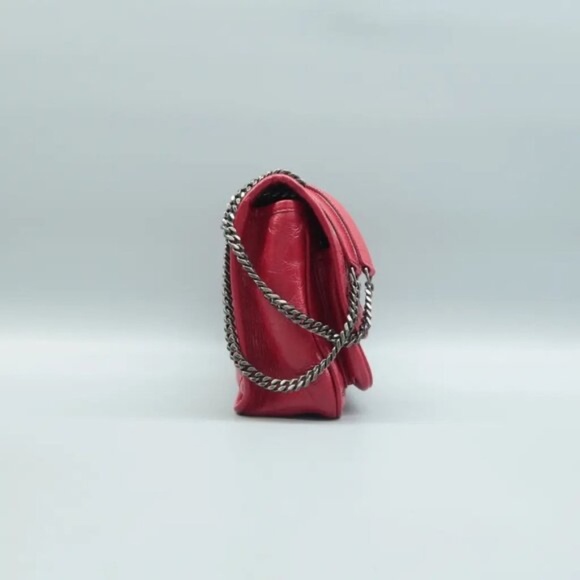 100% Authentic Saint Laurent Niki Red Leather Shoulder Bag - Picture 3 of 12